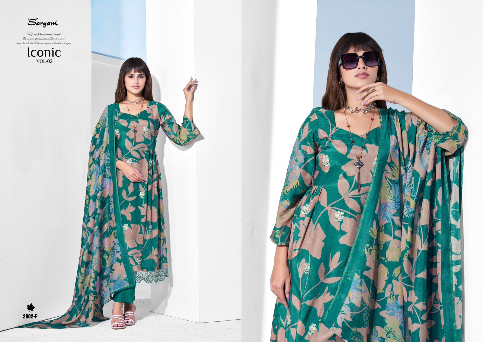 Iconic Vol 2 Sargam Prints Muslin Pant Style Suits Supplier India