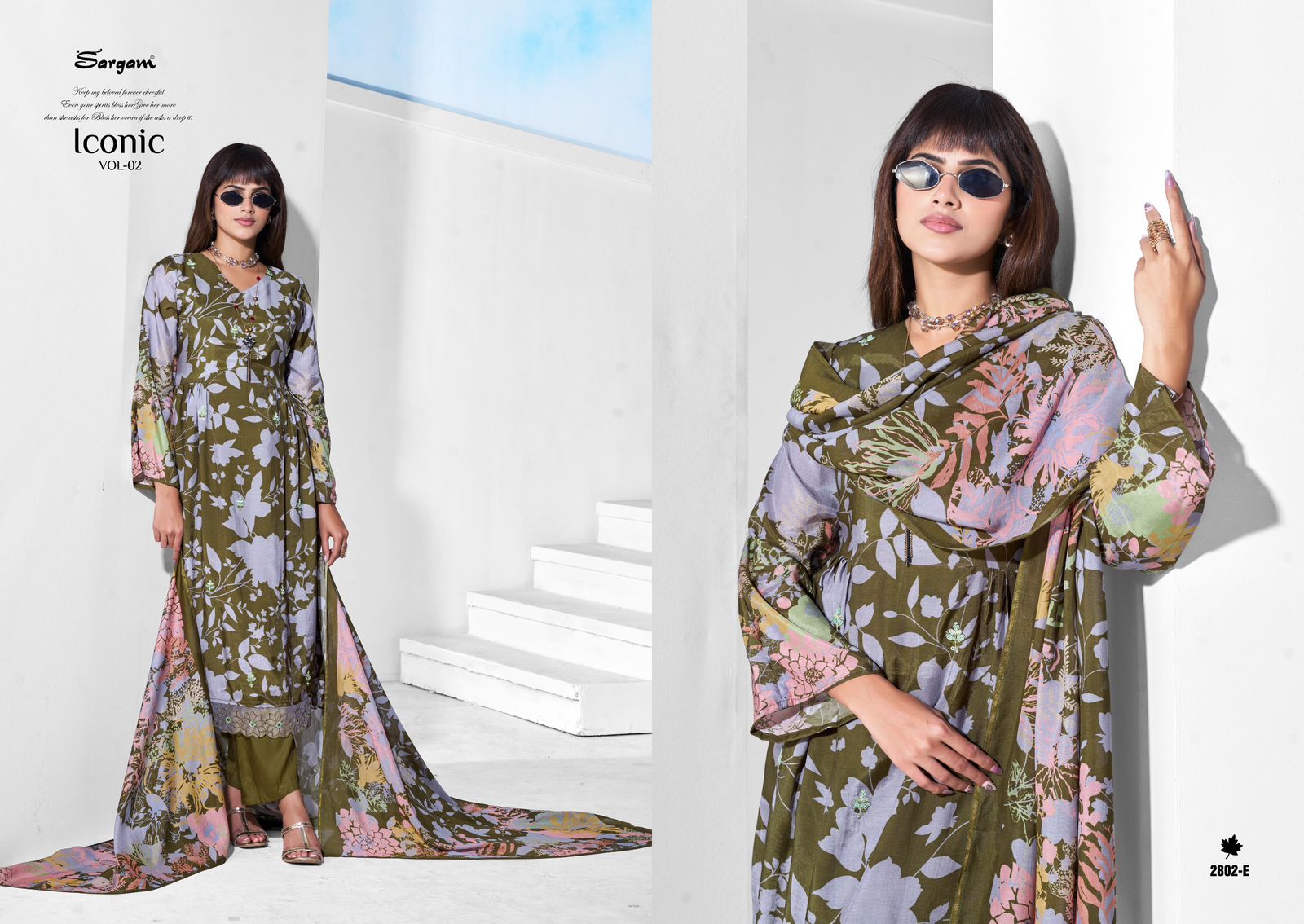 Iconic Vol 2 Sargam Prints Muslin Pant Style Suits Supplier India