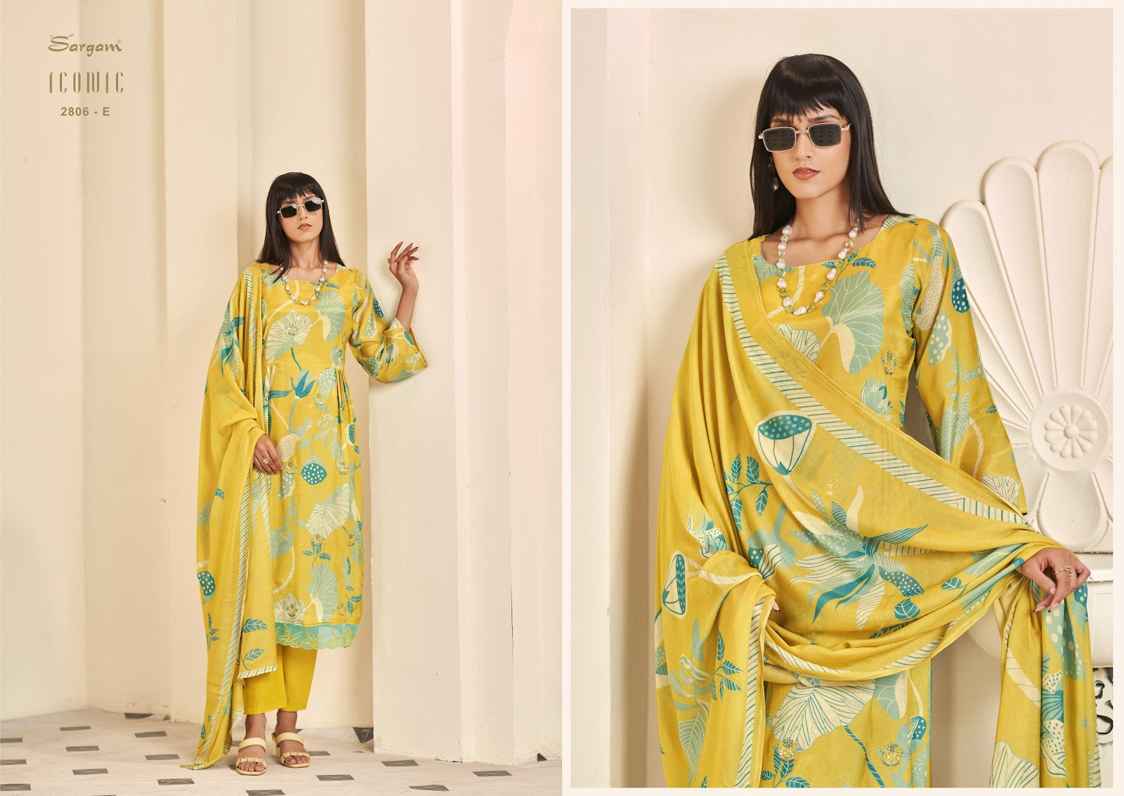 Iconic Vol 3 Sargam Prints Muslin Pant Style Suits Exporter Ahmedabad