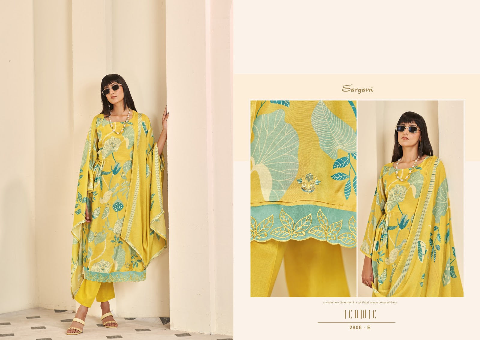 Iconic Vol 3 Sargam Prints Muslin Pant Style Suits Exporter Ahmedabad