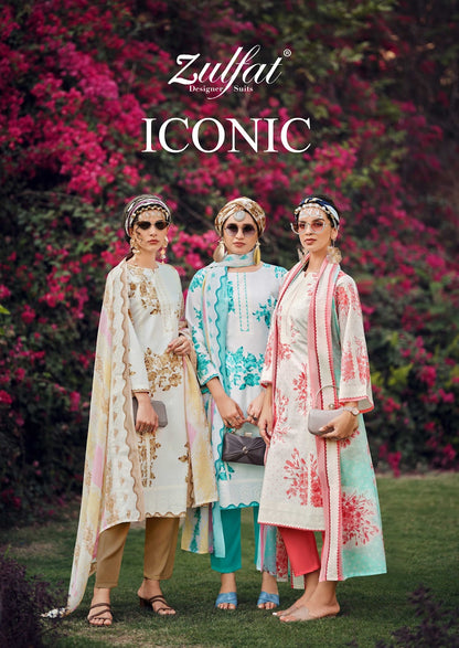 Iconic Zulfat Designer Cotton Karachi Salwar Suits Wholesale Price