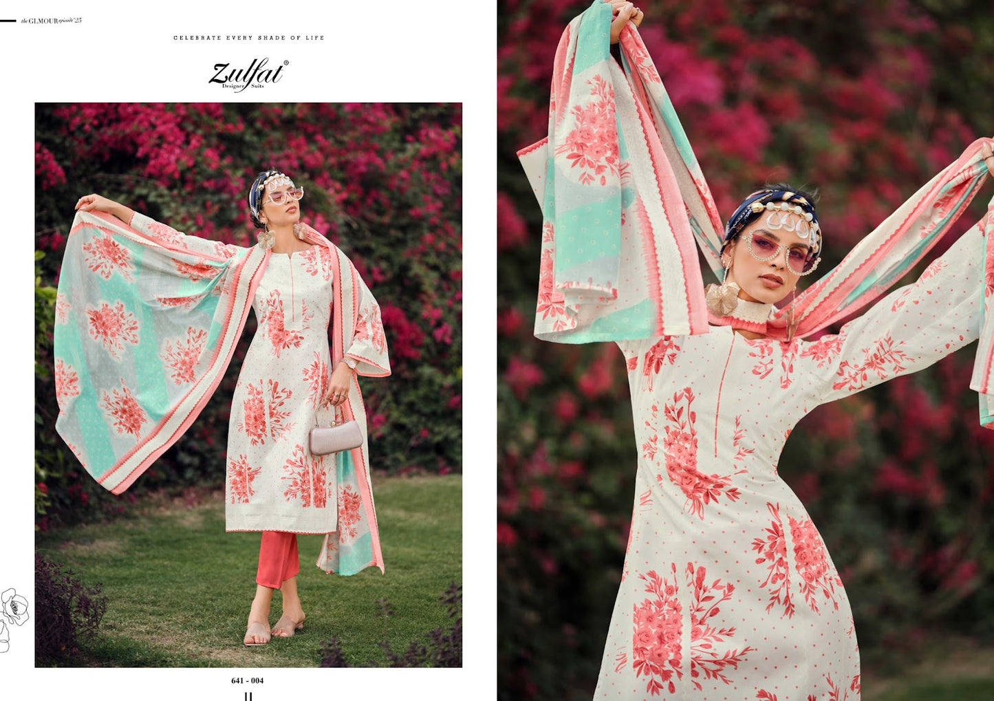 Iconic Zulfat Designer Cotton Karachi Salwar Suits Wholesale Price