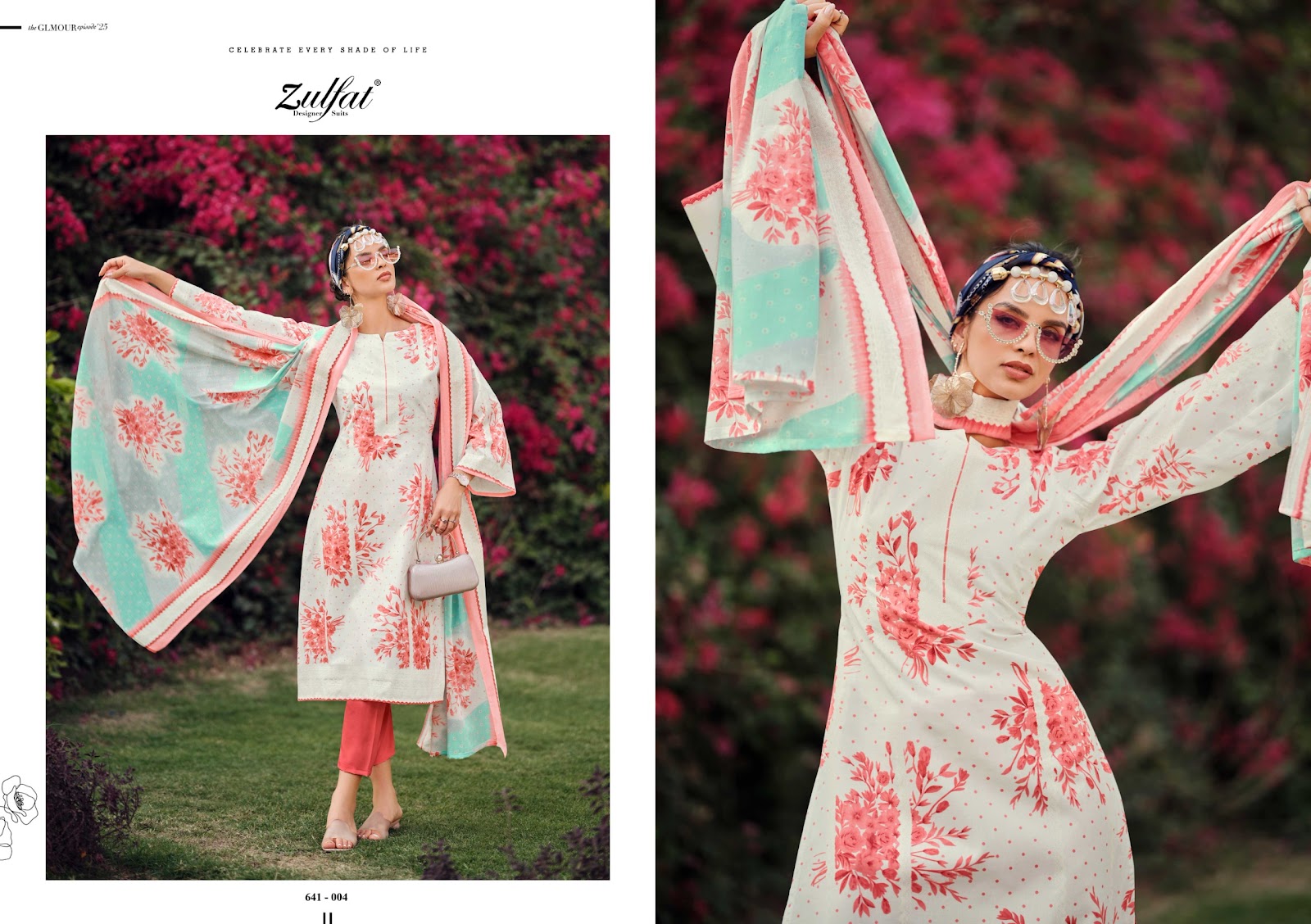 Iconic Zulfat Designer Cotton Karachi Salwar Suits Wholesale Price