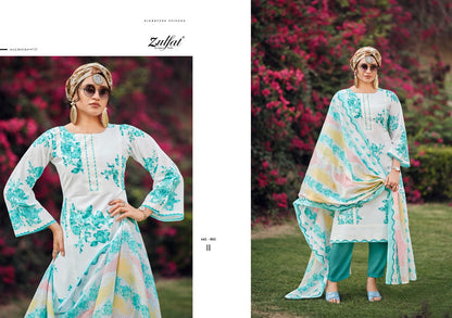 Iconic Zulfat Designer Cotton Karachi Salwar Suits Wholesale Price