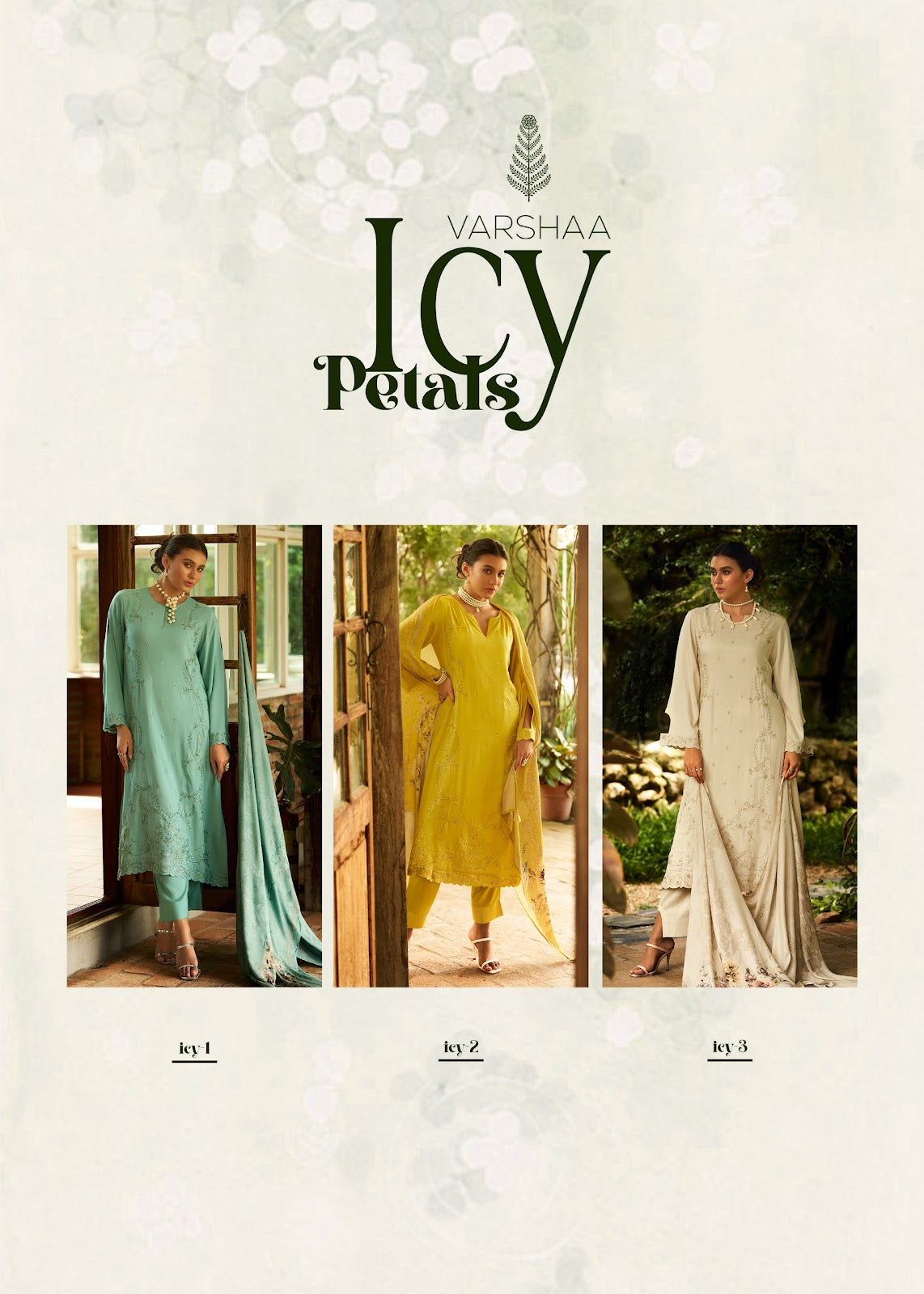 Icy Petals Varshaa Viscose Pant Style Suits Supplier Ahmedabad