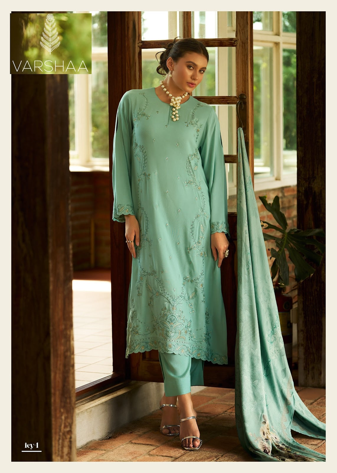 Icy Petals Varshaa Viscose Pant Style Suits Supplier Ahmedabad