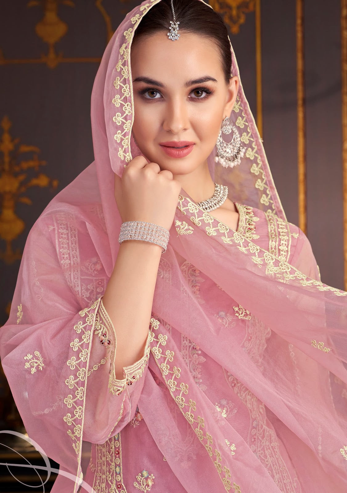 Iftar Alok Organza Karachi Salwar Suits Manufacturer Gujarat