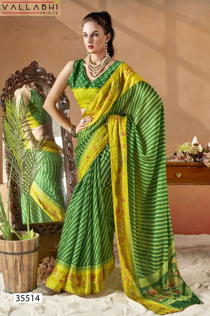 Ihanvi Vallabhi Prints Chiffon Sarees Wholesale Rate