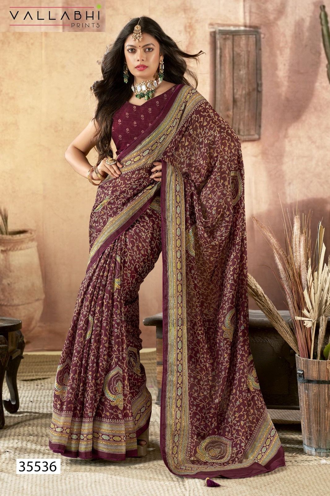 Ihanvi Vol 2 Vallabhi Prints Chiffon Sarees Wholesale
