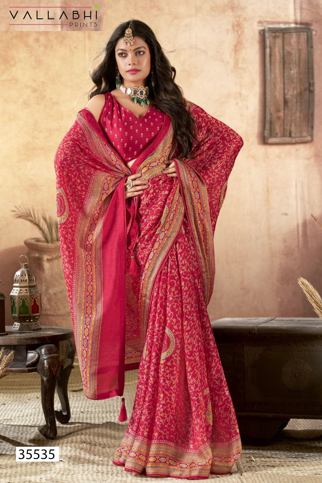 Ihanvi Vol 2 Vallabhi Prints Chiffon Sarees Wholesale