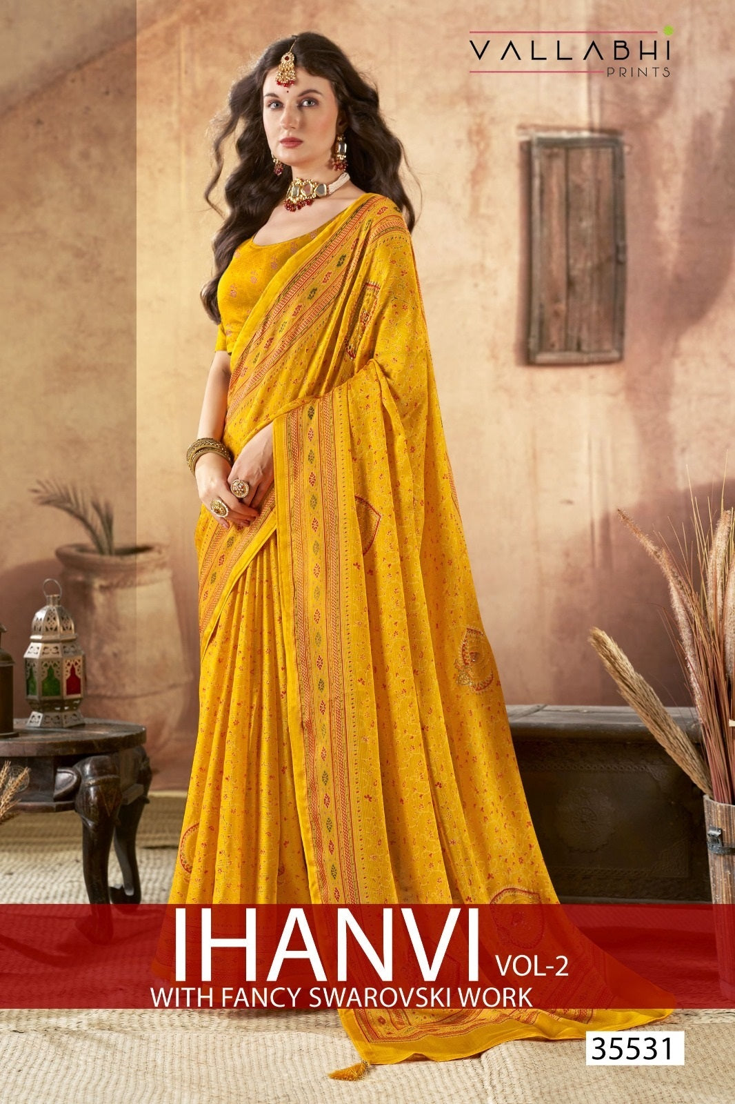 Ihanvi Vol 2 Vallabhi Prints Chiffon Sarees Wholesale