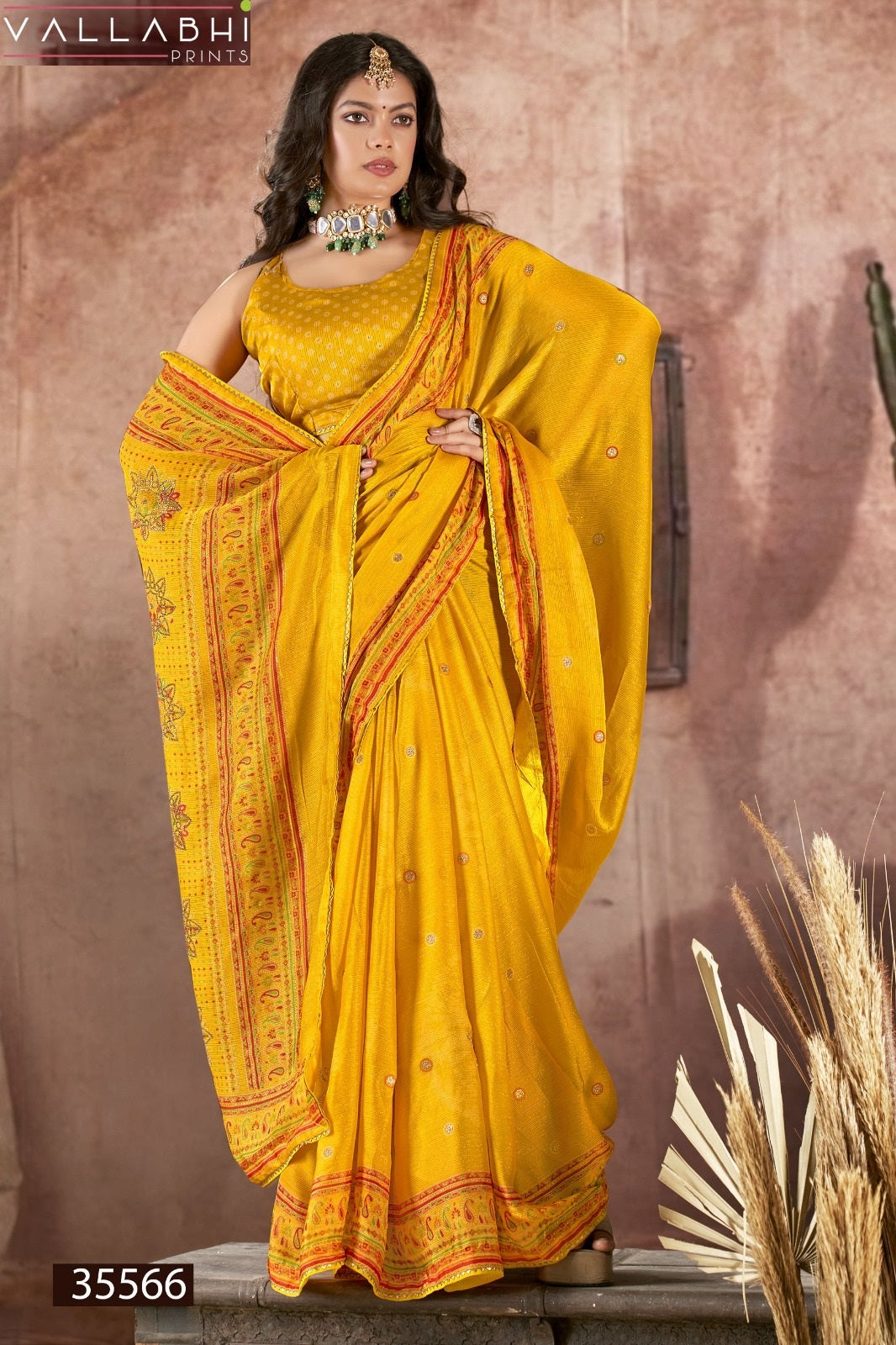 Ihanvi Vol 3 Vallabhi Prints Chiffon Sarees Supplier Gujarat