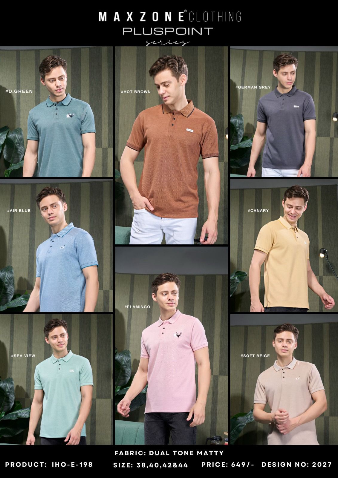 Iho E198 Vol 2027 Maxzone Clothing Matty Mens Shirts Exporter Gujarat