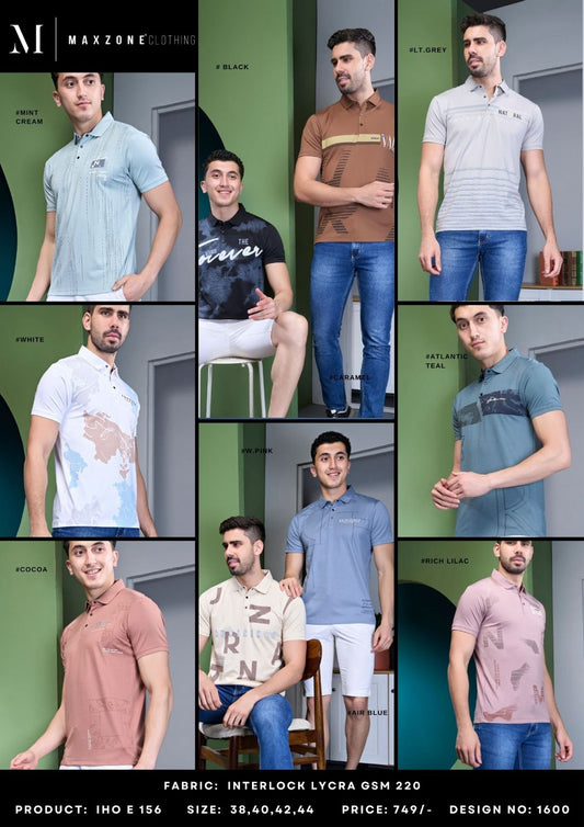 Iho E 156 Maxzone Clothing Lycra Mens Tshirts Wholesale Price