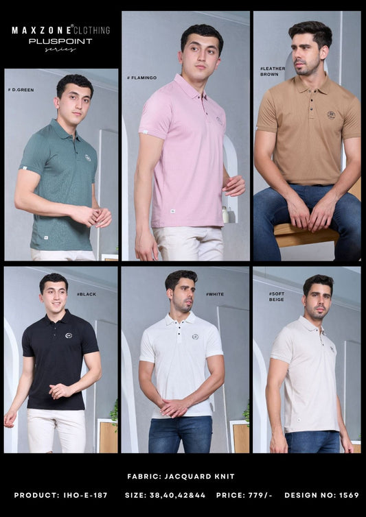 Iho E 187 Maxzone Clothing Jacquard Mens Tshirts Wholesale Price