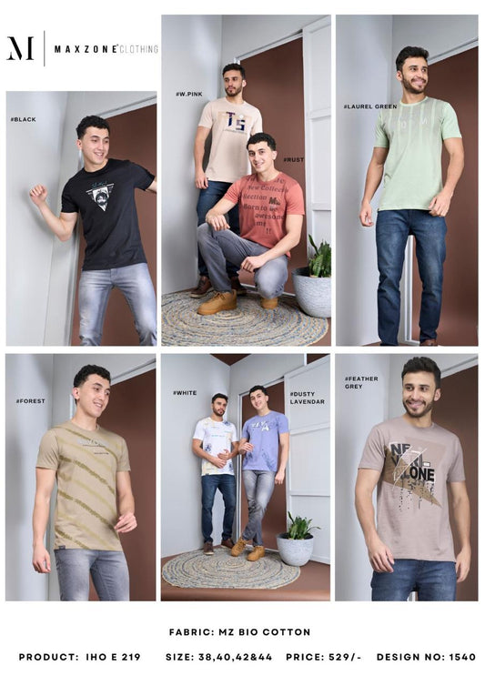 Iho E 219 Maxzone Clothing Mz Bio Cotton Mens Tshirts Supplier Ahmedabad