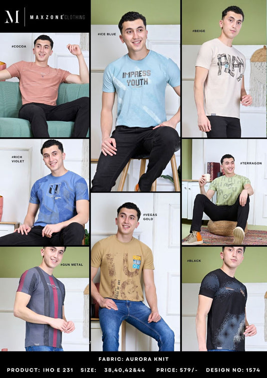 Iho E 231 Maxzone Clothing Knit Mens Tshirts Manufacturer India