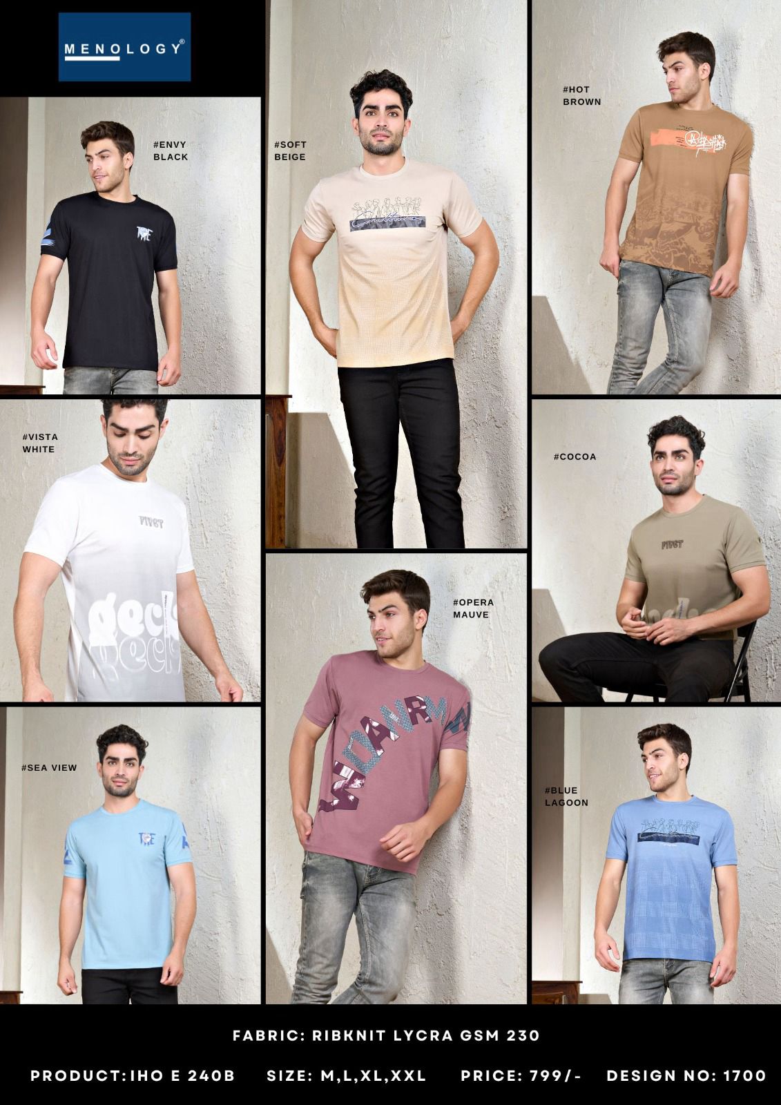 Iho E 240 B Menology Knit Mens Tshirts Wholesale Rate