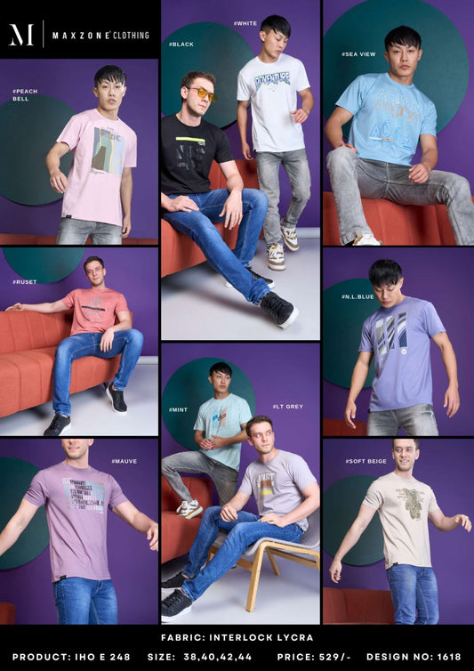 Iho E 248 Maxzone Clothing Interlock Mens Tshirts Wholesale Price