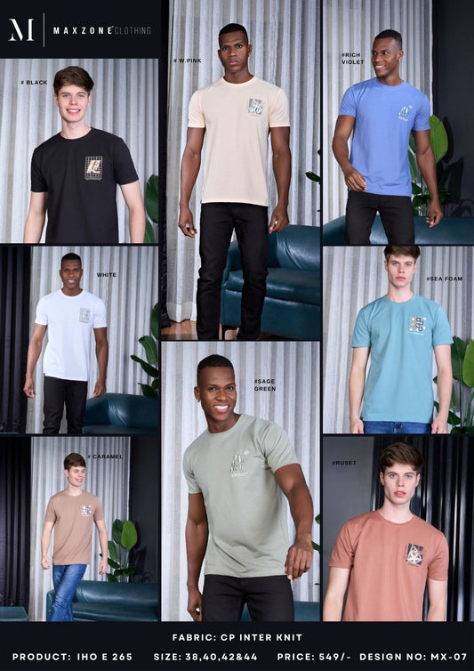 Iho E 265 Maxzone Clothing Knit Mens Tshirts Supplier Gujarat