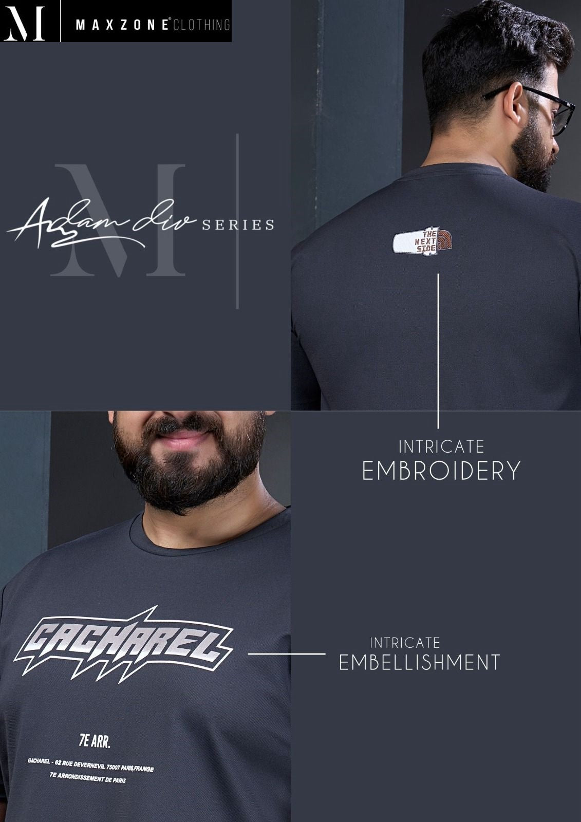 Iho F241 B Design 2229 Maxzone Clothing Twill Mens Tshirts Wholesale Price