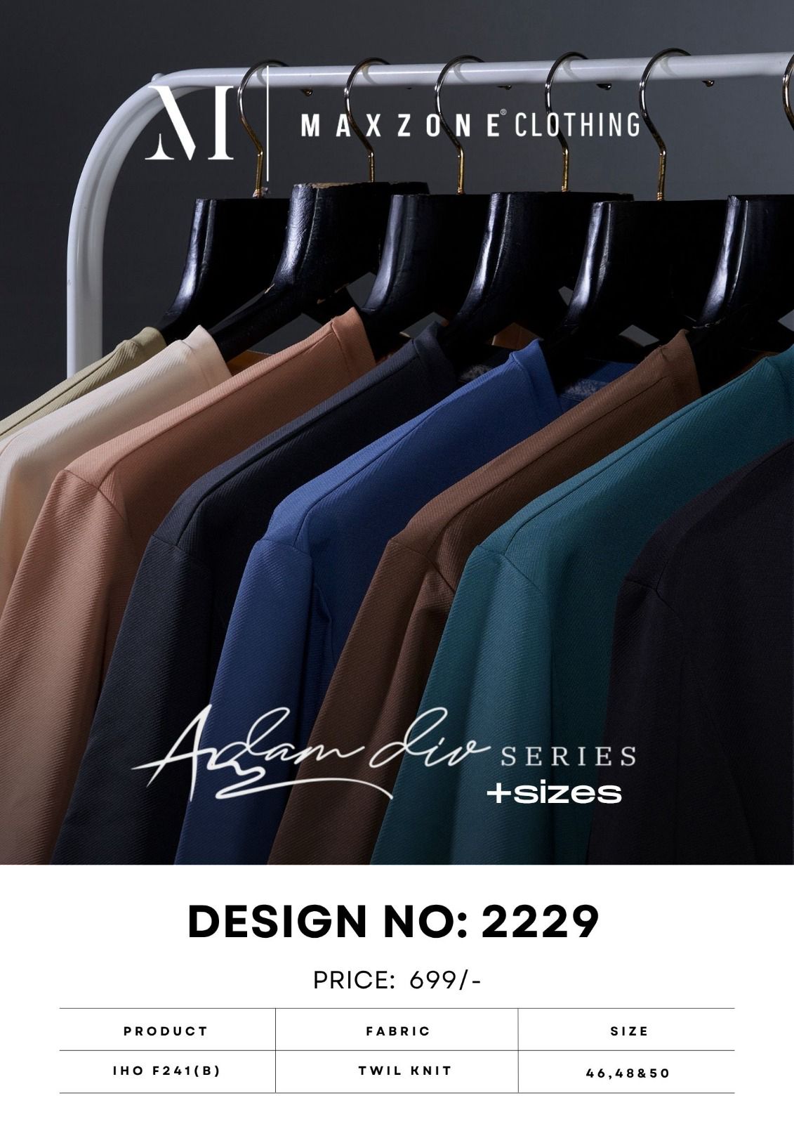 Iho F241 B Design 2229 Maxzone Clothing Twill Mens Tshirts Wholesale Price