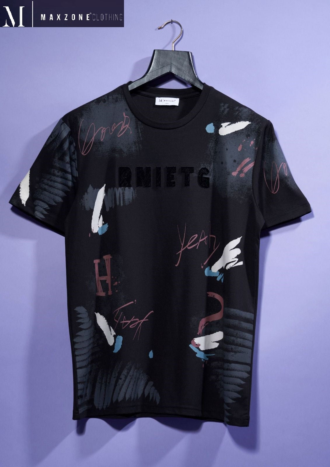 Iho F256 A Design 2244 Maxzone Clothing Tencil Lycra Mens Tshirts Exporter India