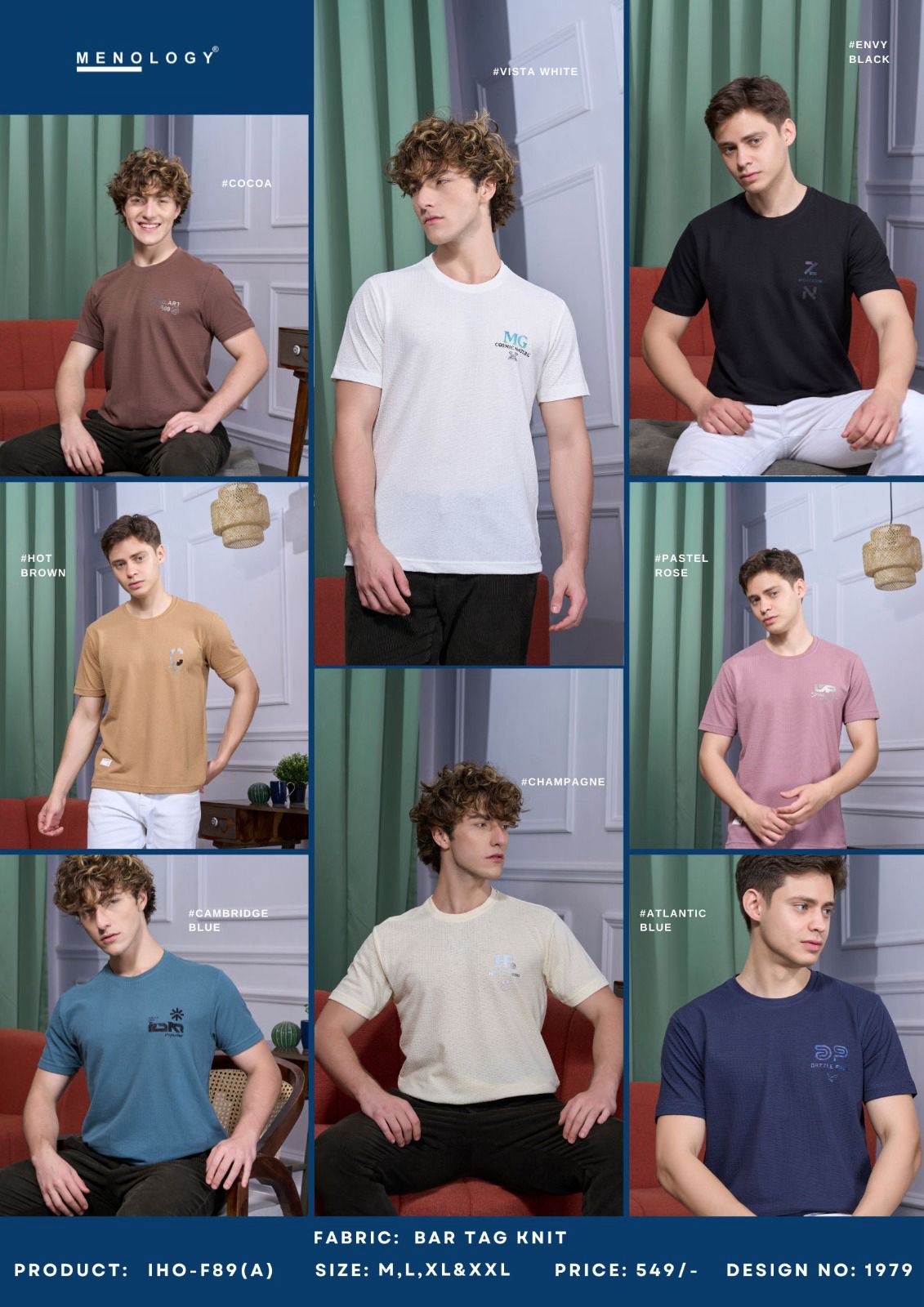 Iho F89 A Menology Knit Mens Tshirts Supplier