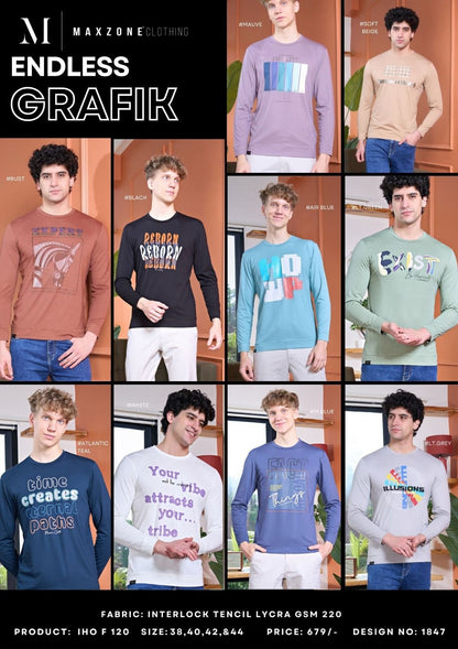 Iho F 120 Maxzone Clothing Tencil Lycra Mens Tshirts Supplier India