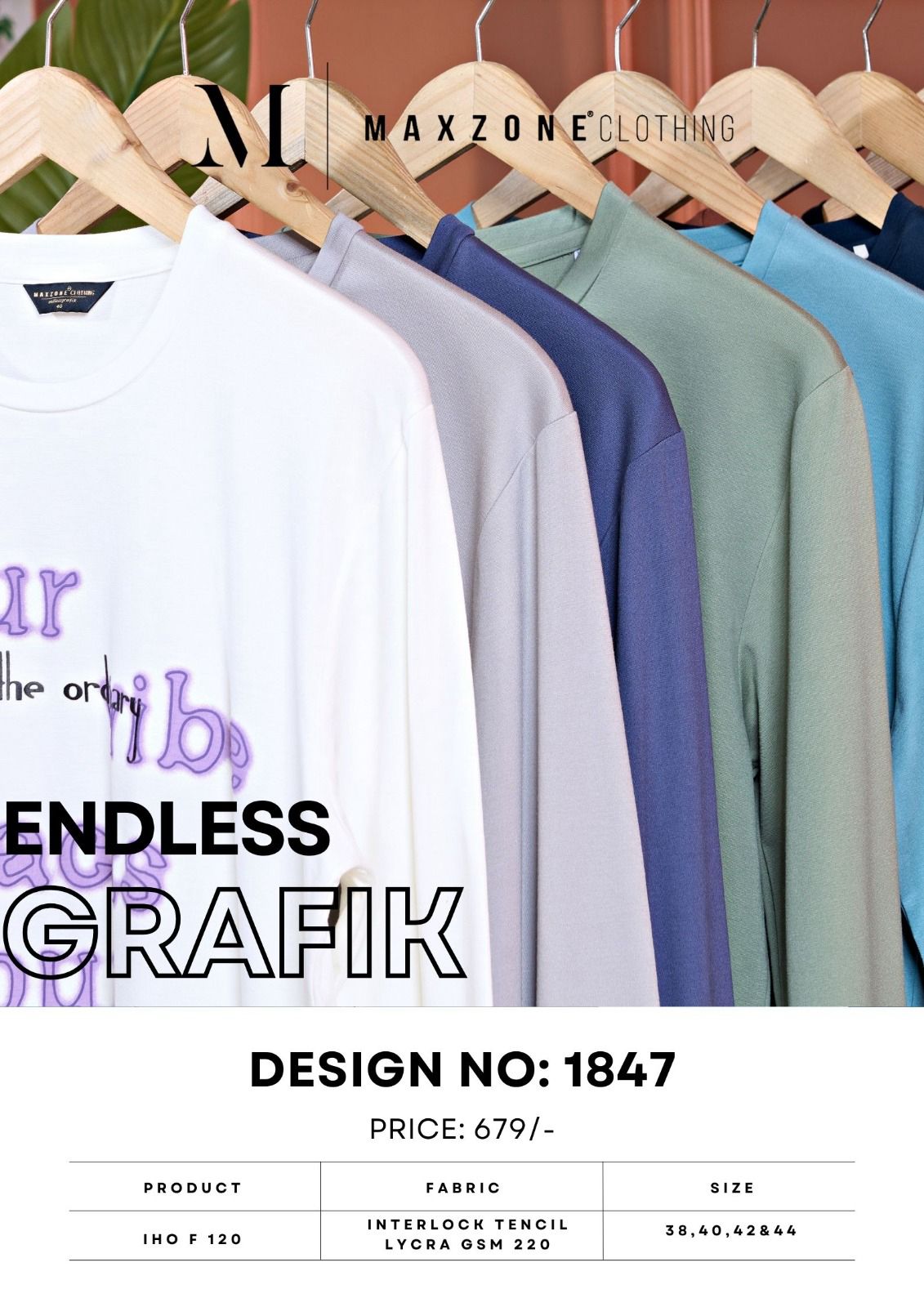 Iho F 120 Maxzone Clothing Tencil Lycra Mens Tshirts Supplier India