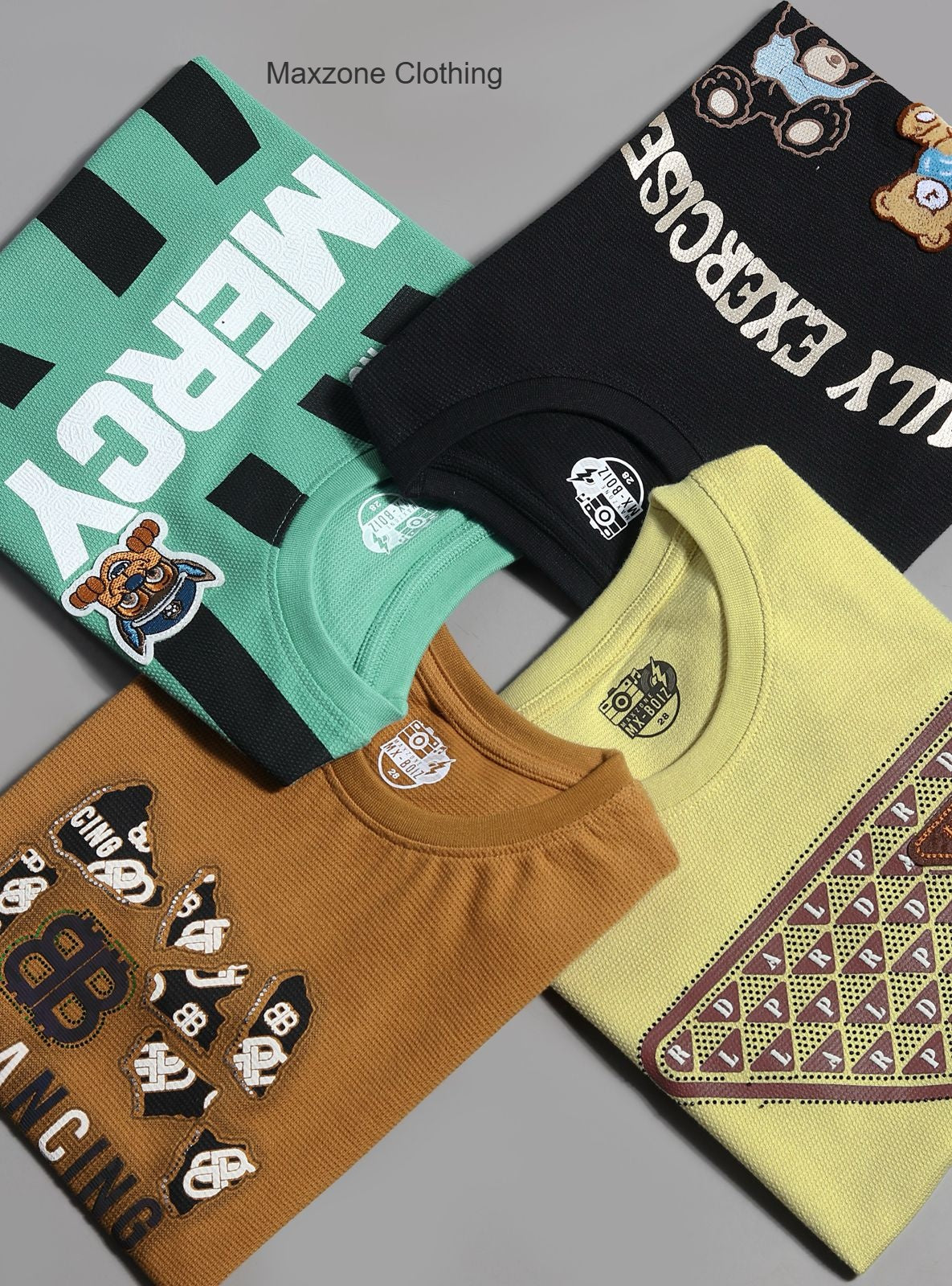 Iho F 130 (B) Maxzone Clothing Knit Boys Tshirt Exporter Gujarat