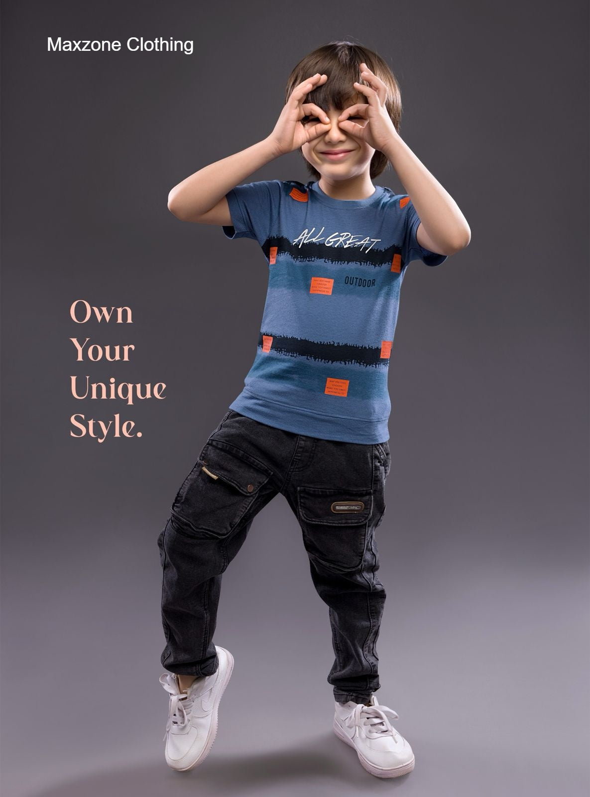 Iho F 130 (B) Maxzone Clothing Knit Boys Tshirt Exporter Gujarat
