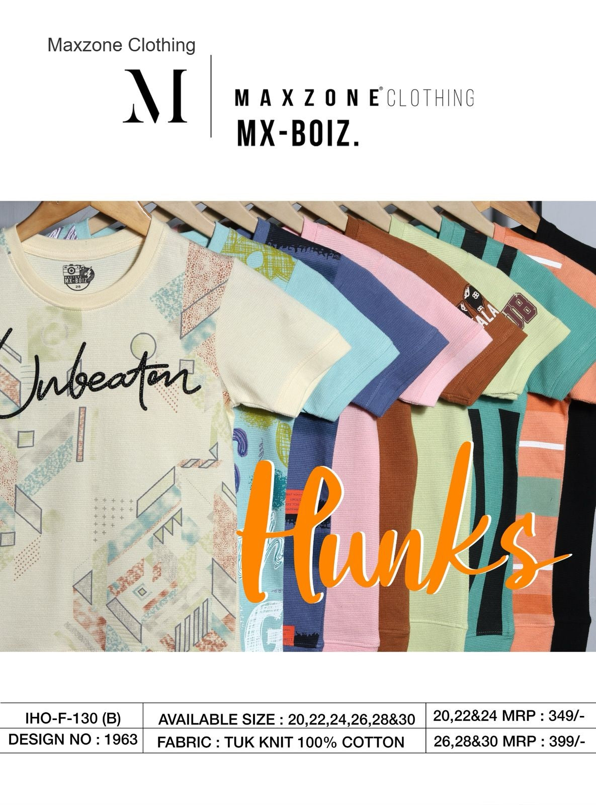 Iho F 130 (B) Maxzone Clothing Knit Boys Tshirt Exporter Gujarat