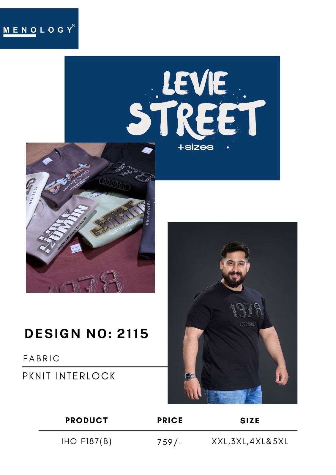 Iho F 187 B Menology Knit Mens Tshirts Wholesale Price