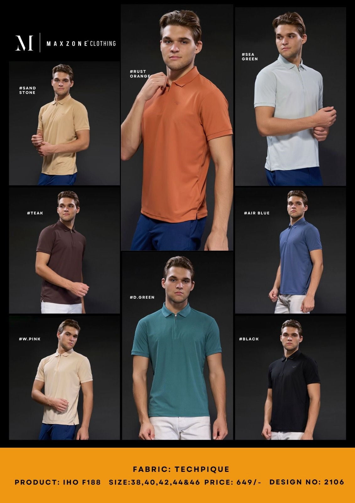 Iho F 188 Maxzone Clothing Pq Mens Tshirts Manufacturer India