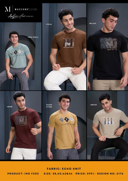 Iho F 203 Maxzone Clothing Knit Mens Tshirts Wholesale Rate
