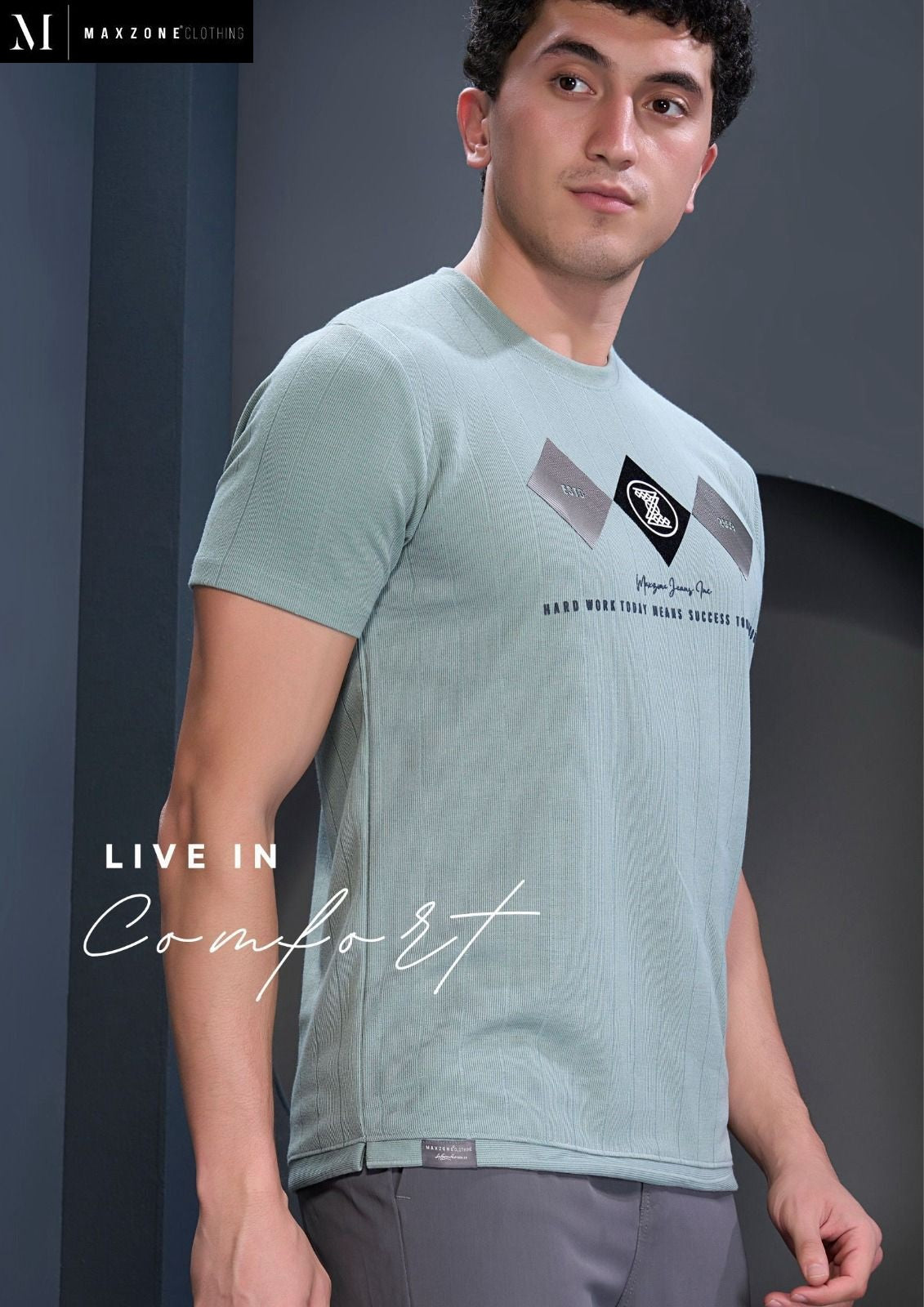 Iho F 203 Maxzone Clothing Knit Mens Tshirts Wholesale Rate