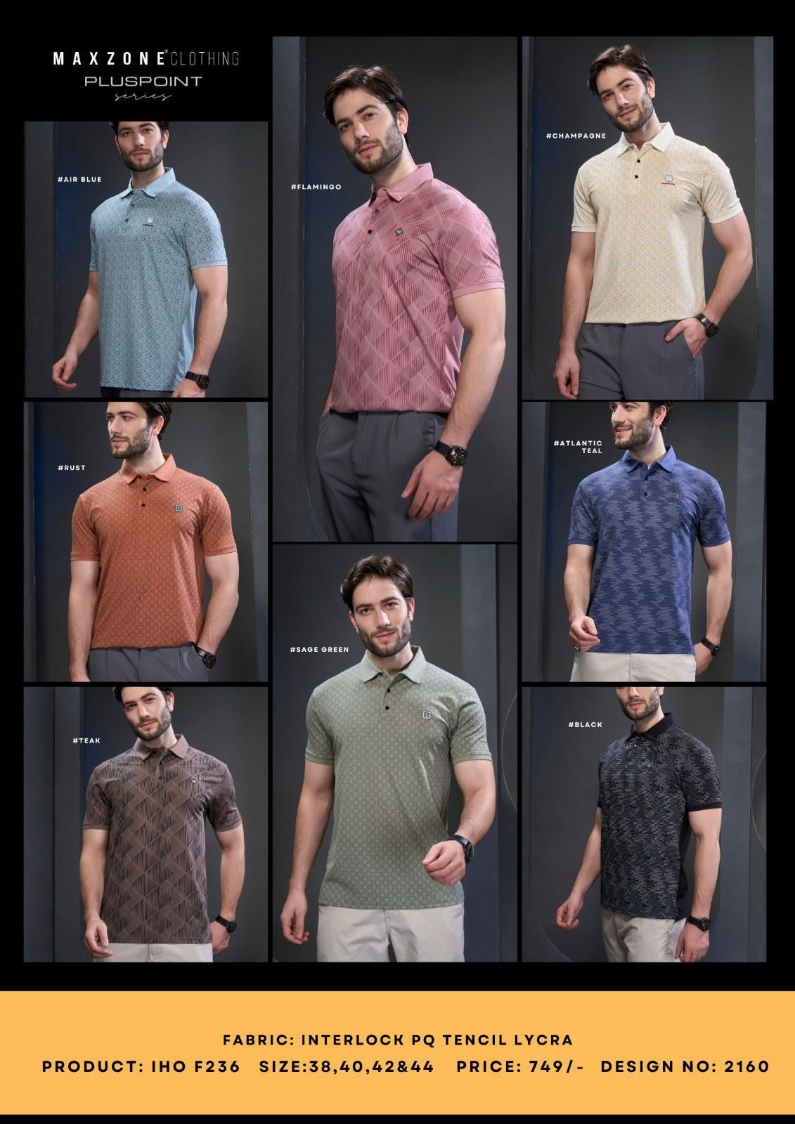 Iho F 236 Maxzone Clothing Tencil Lycra Mens Tshirts Manufacturer