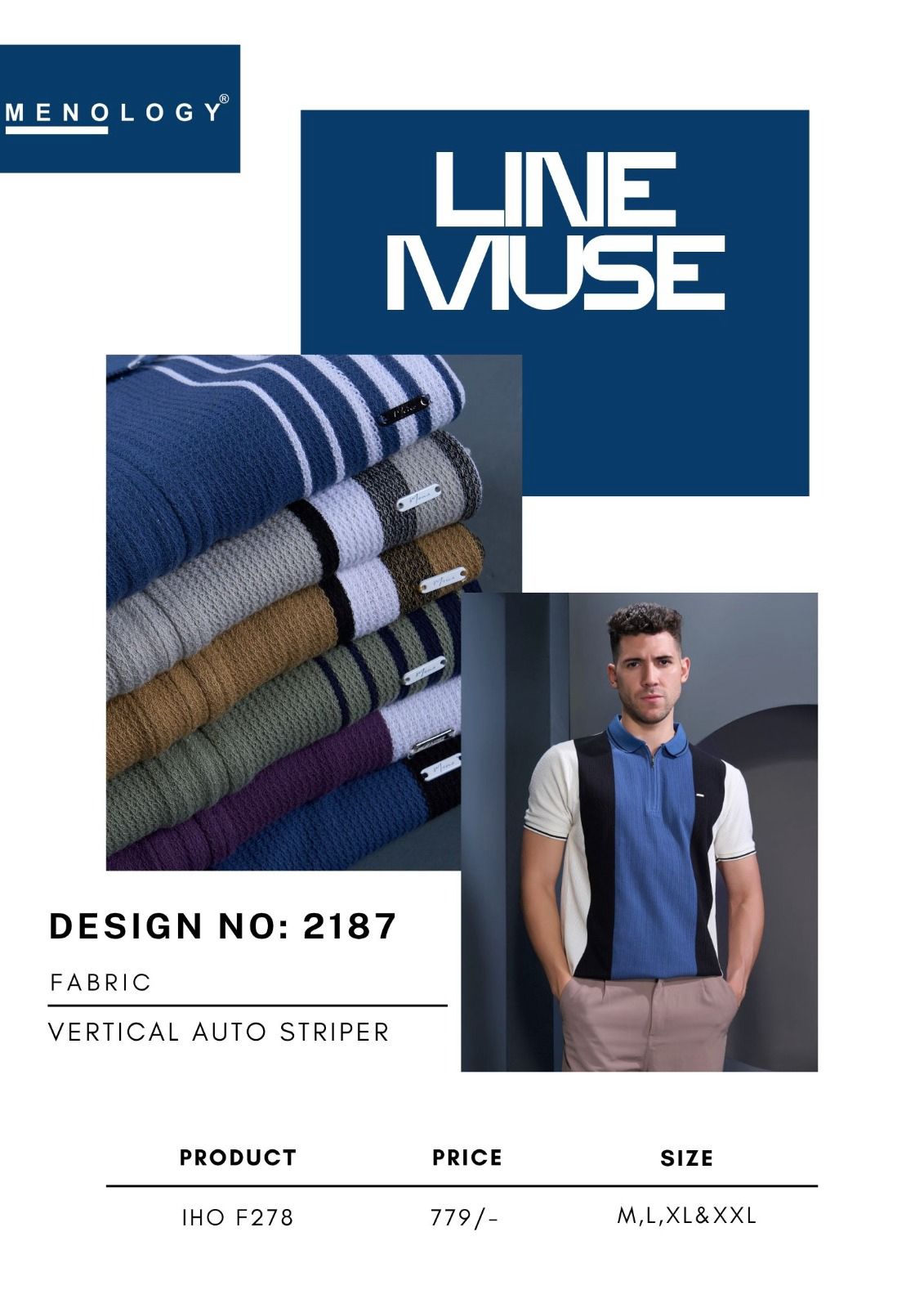 Iho F 278 Menology Vertical Mens Tshirts Wholesale