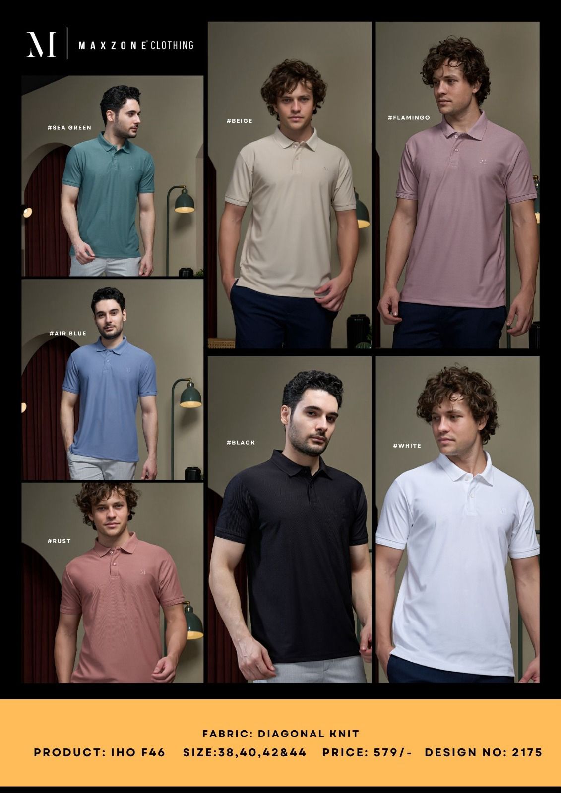 Iho F 46 Design 2175 Maxzone Clothing Knit Mens Tshirts Wholesale Price