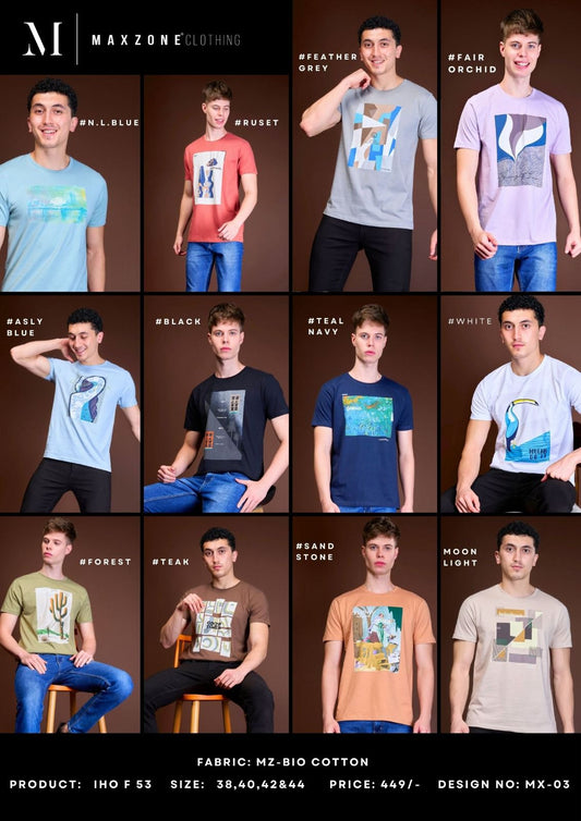 Iho F 53 Maxzone Clothing Mz Bio Cotton Mens Tshirts Manufacturer Ahmedabad
