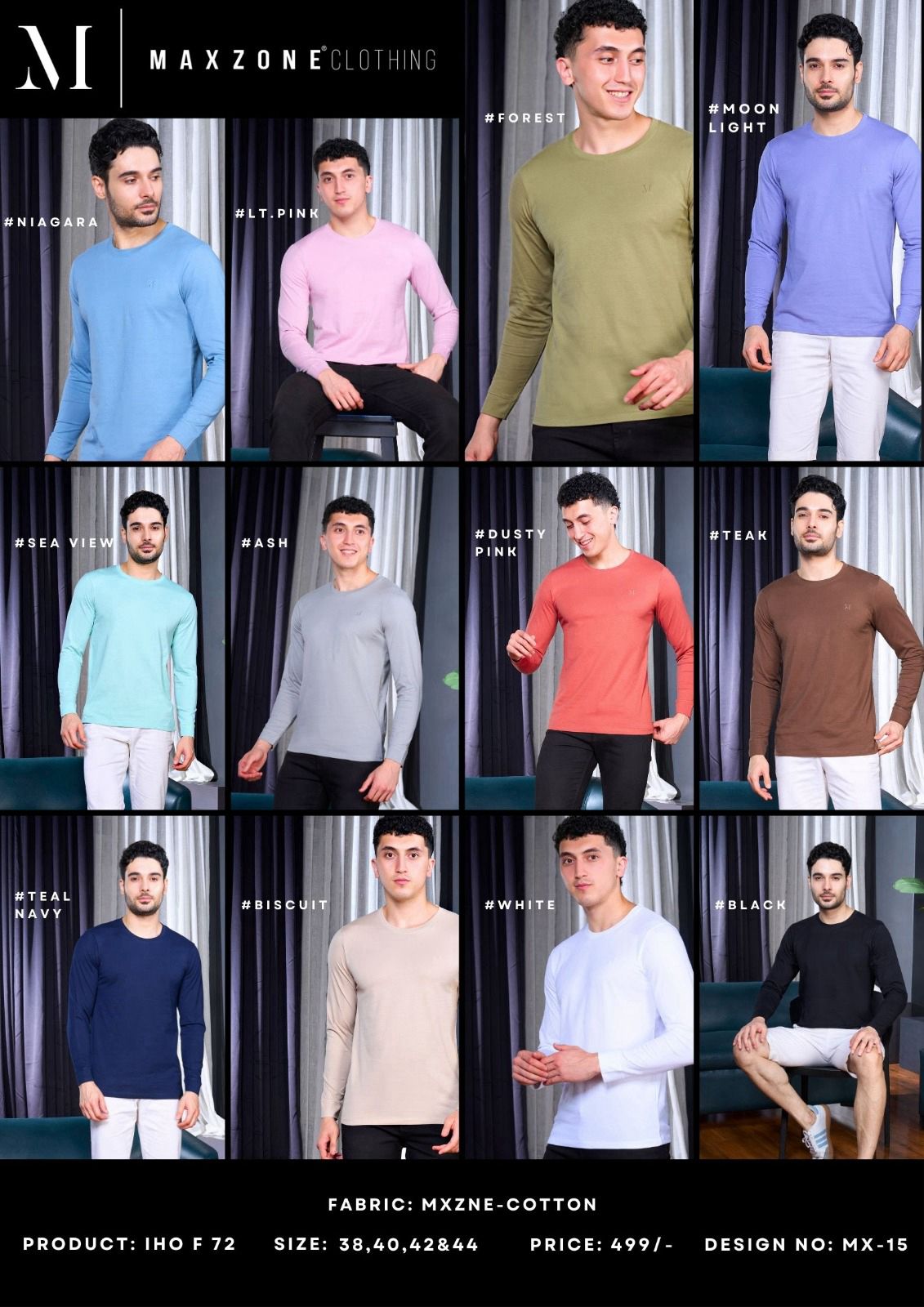 Iho F 72 Maxzone Clothing Cotton Mens Tshirts Supplier