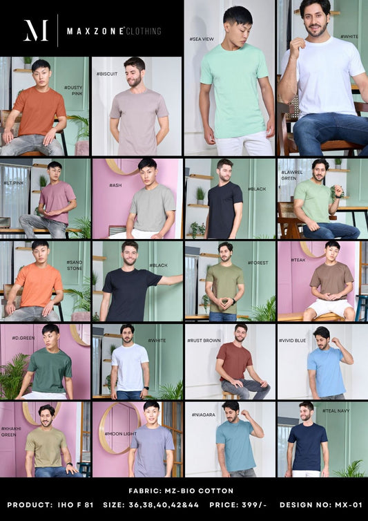 Iho F 81 Maxzone Clothing Mz Bio Cotton Mens Tshirts Exporter Gujarat