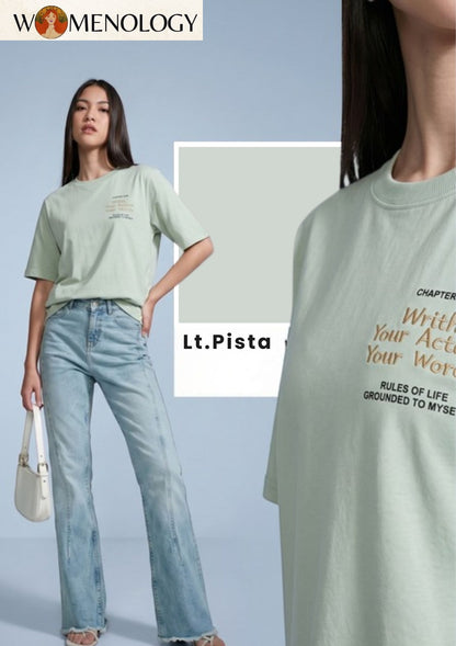 Iho G151 Dn 2572 Womenology Cotton Women Tshirt Exporter Ahmedabad