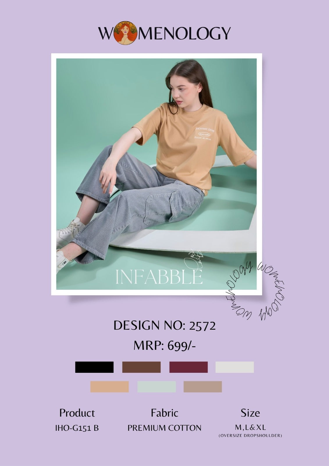 Iho G151 Dn 2572 Womenology Cotton Women Tshirt Exporter Ahmedabad
