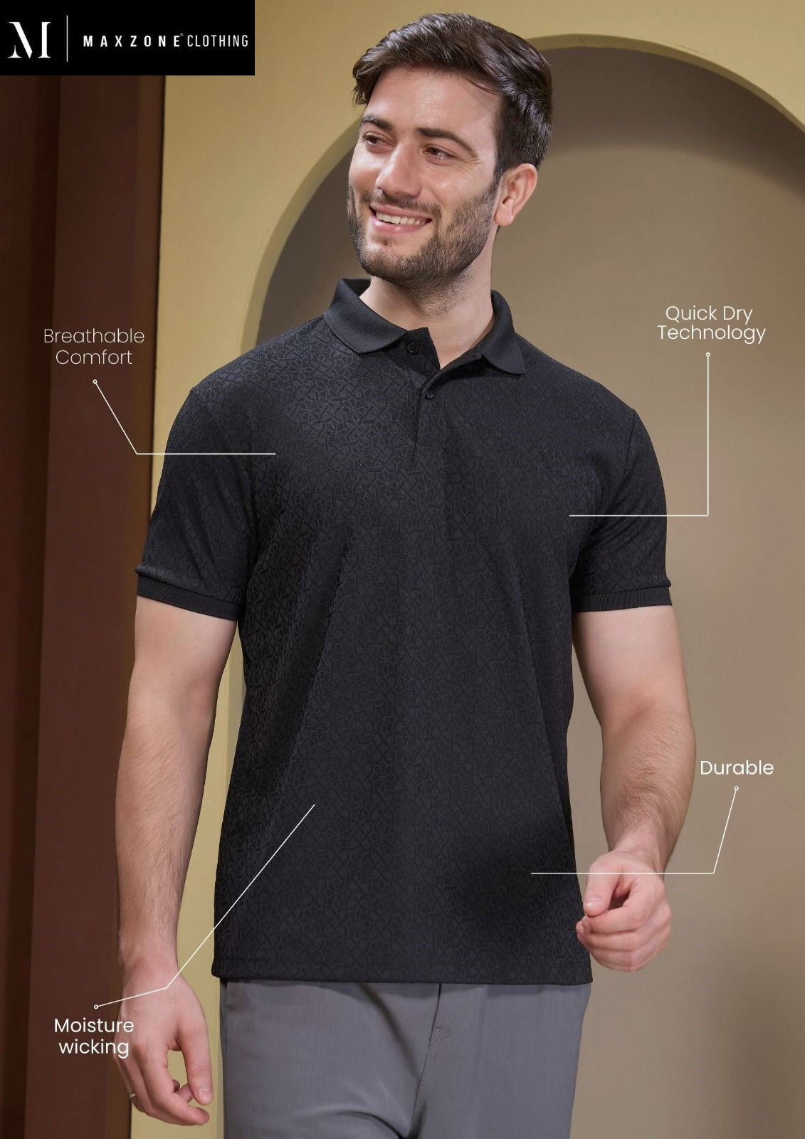 Iho G208 Dn 2587 Maxzone Clothing Honey Comb Mens Tshirts Supplier