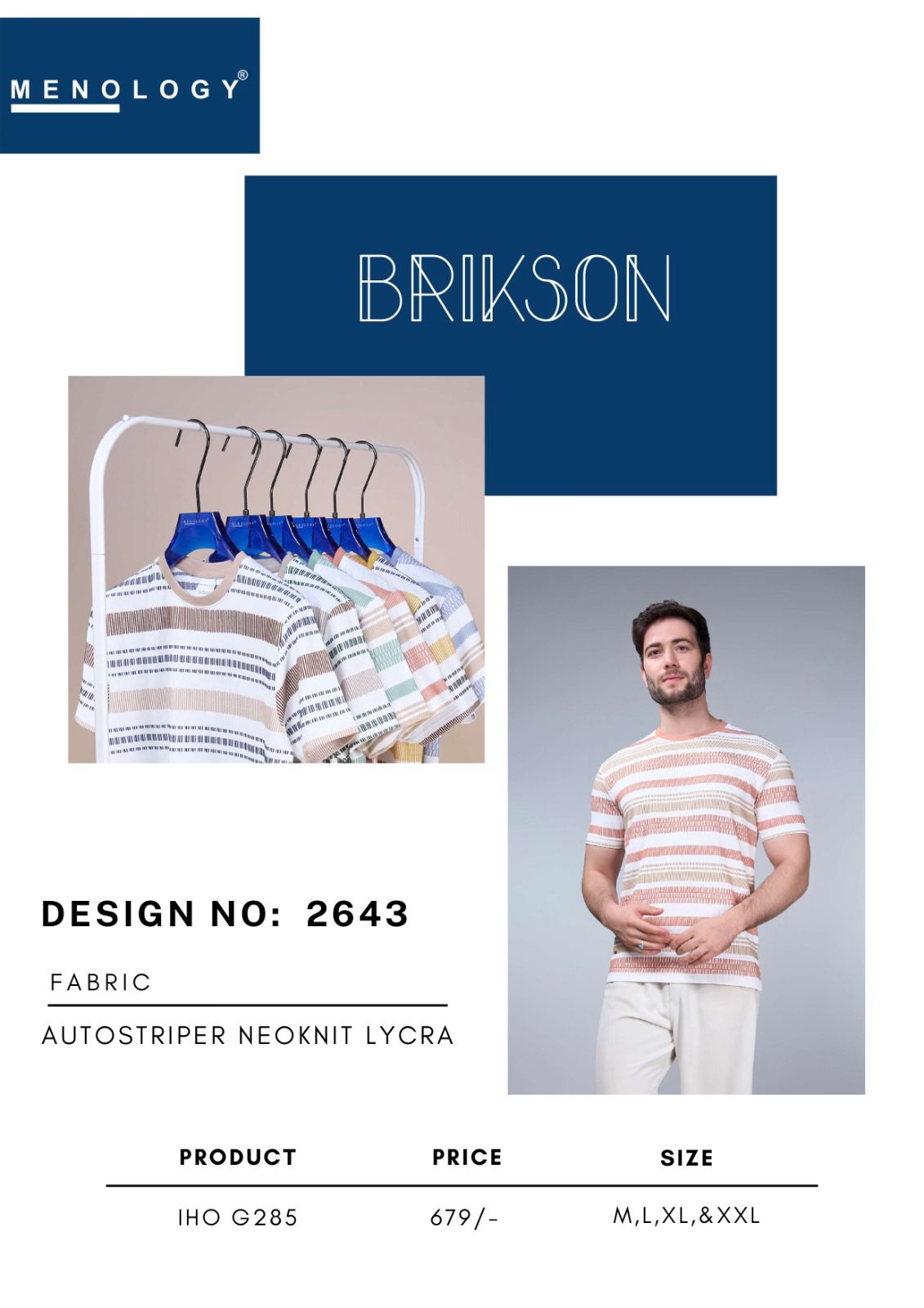 Iho G285 Dn 2643 Menology Auto Stripes Mens Tshirts Wholesale Price