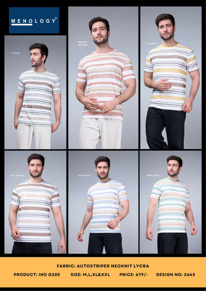Iho G285 Dn 2643 Menology Auto Stripes Mens Tshirts Wholesale Price