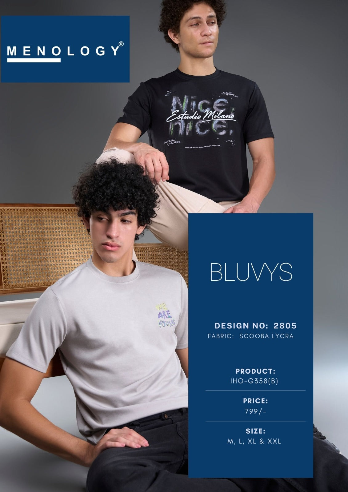 Iho G358 B 2805 Menology Lycra Mens Tshirts Wholesale Price