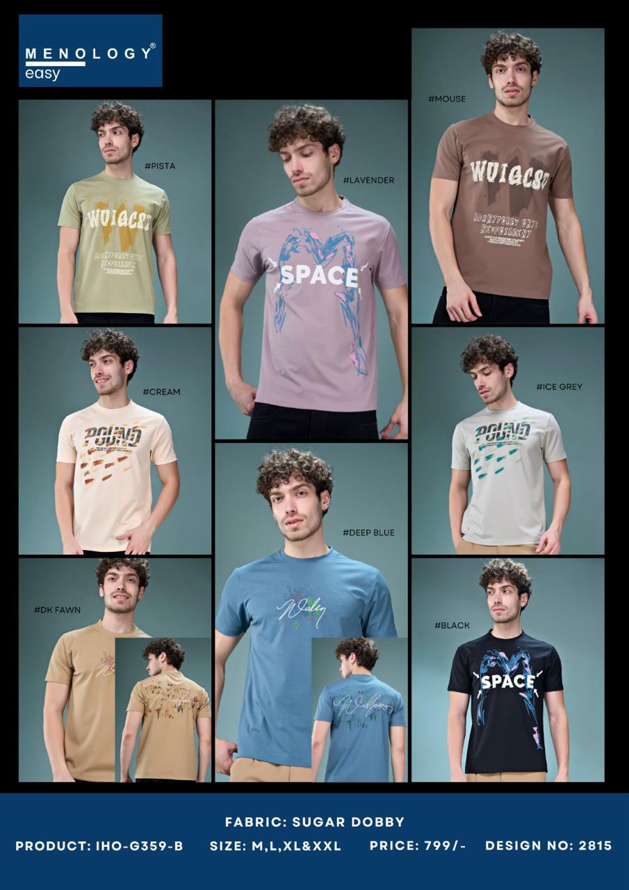 Iho G359 B Dn 2815 Menology Dobby Mens Tshirts Supplier